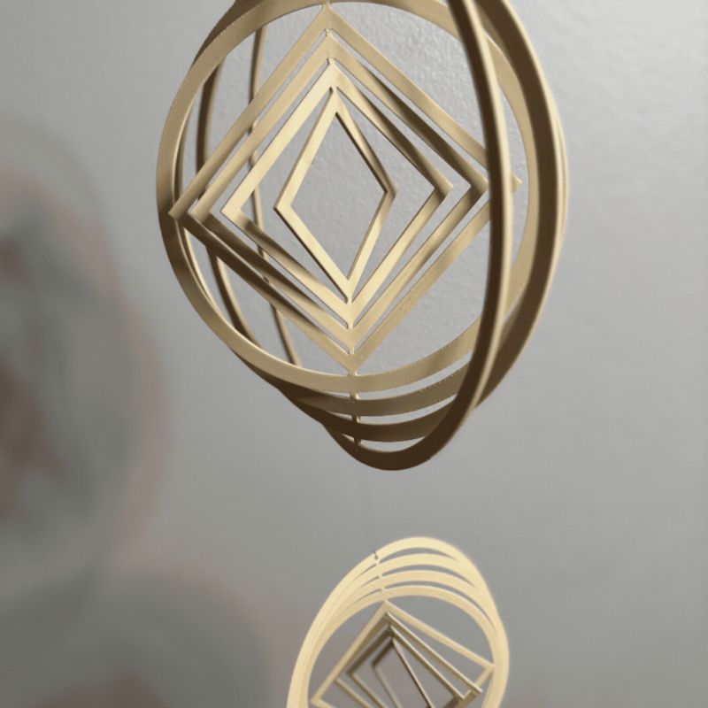 Dual Spinning Optical Illusion Wind Spinner