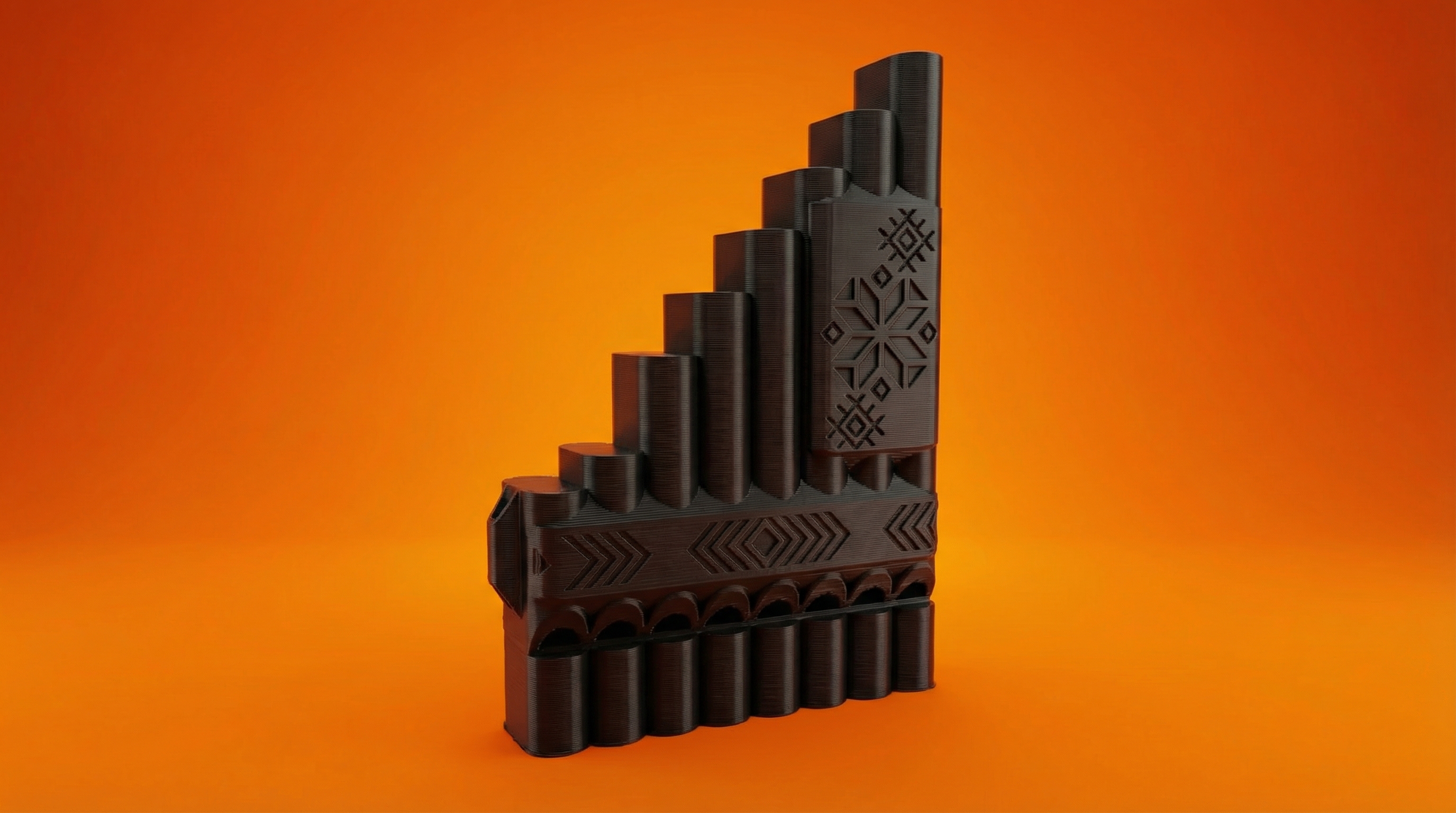 Miniatura 7 do modelo 3D Whistle Pan flute