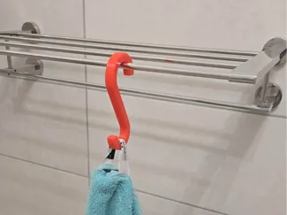 Shower hook for towel
