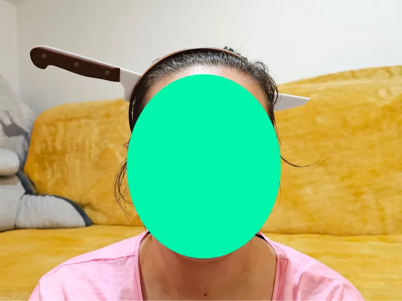 Knife in head hairband halloween 2 sizes