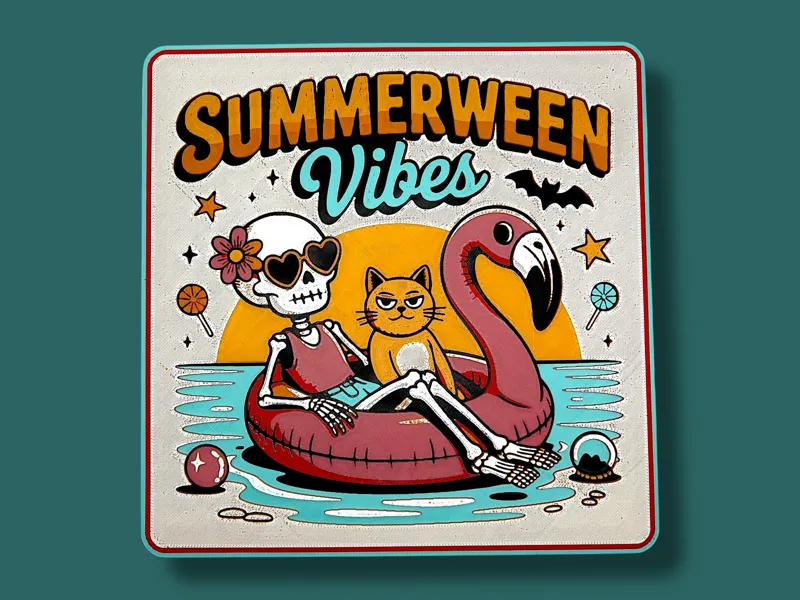 Summerween Vibes Halloween Hueforge