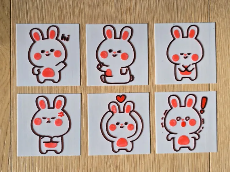 Cute Bunny Stickers [6 Designes] NO AMS