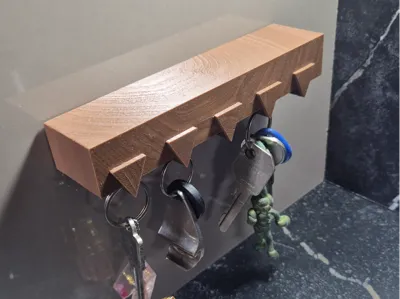 Key rack with tenons