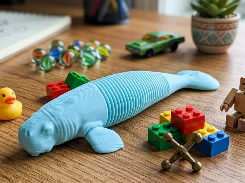 Springy manatee fidget toy