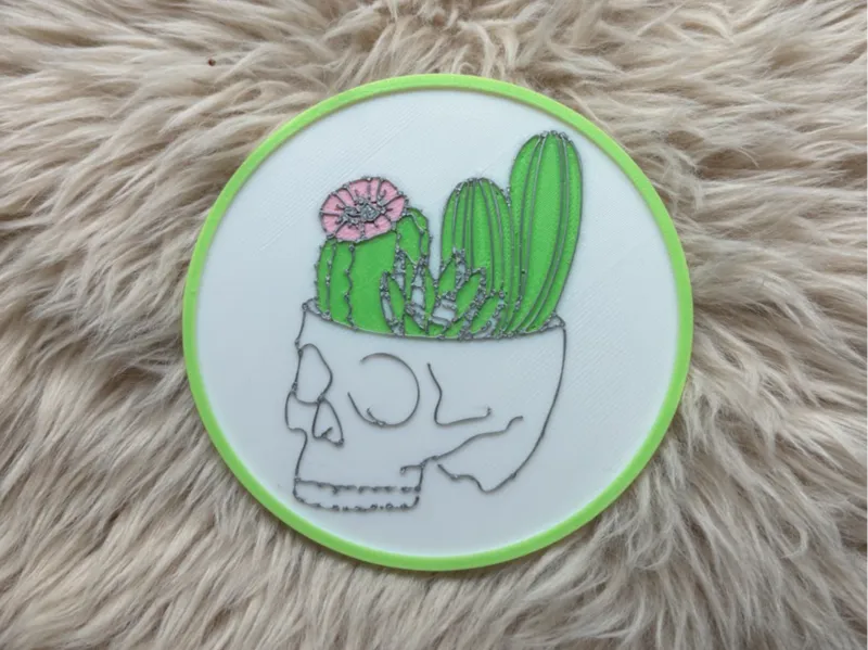 Skull Succulent Coaster