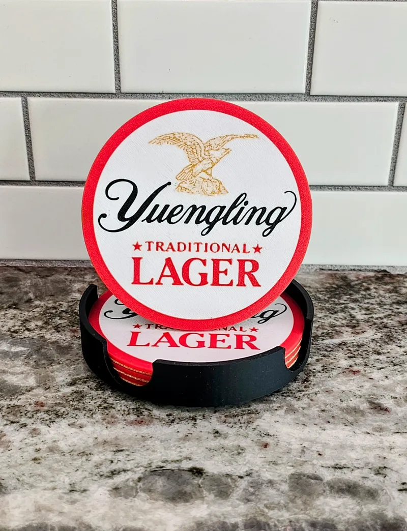 Yuengling Lager coaster set.