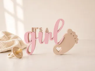 It's a girl Deko Schild