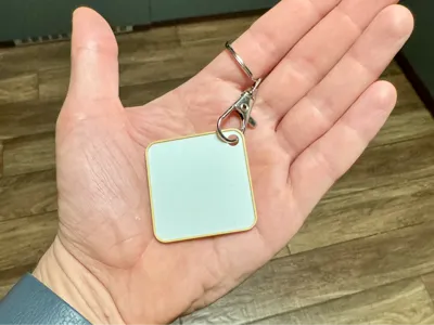 Keychain with Sticker Insert - Key Fob