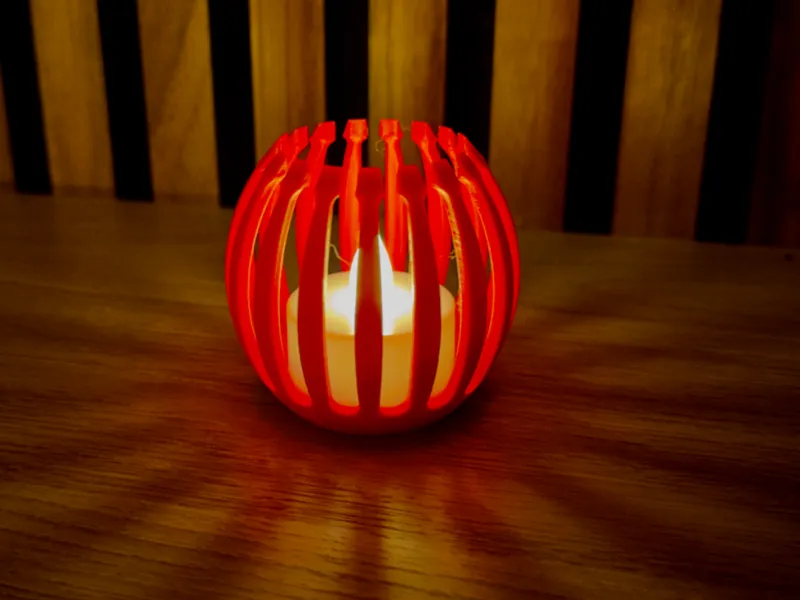 Tealight in a slim bowl shape