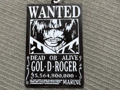 One Piece Gol.D Roger Wanted Poster Keychain