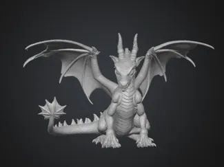 Majestic 3D Dragon – Scales, Muscular & Detailed