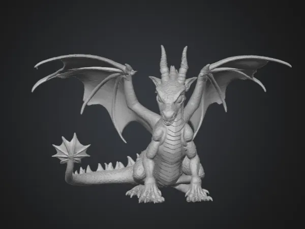 Majestic 3D Dragon – Scales, Muscular & Detailed