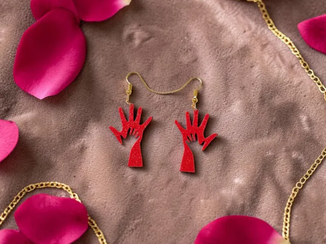 Hand in hand earrings