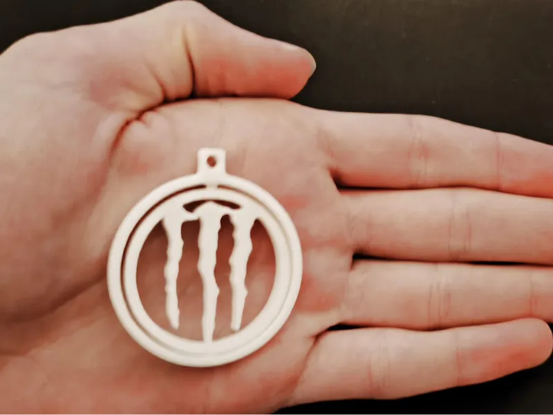 Spinning Monster Logo Keychain
