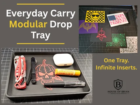 Bandeja organizadora: Modular EDC Drop Tray | Swappable Insert System — referencia de MakerWorld