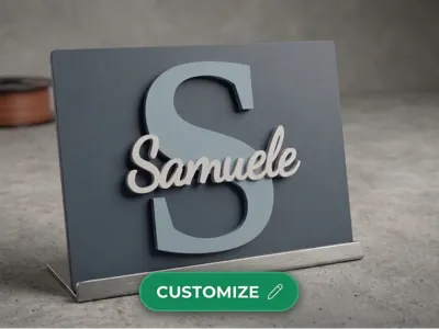 Parametric Inlay Name Sign Customizable