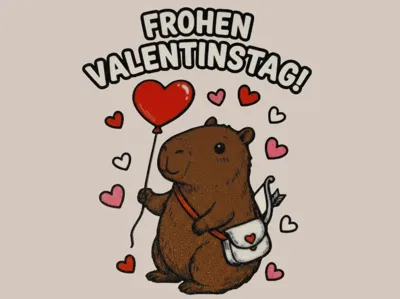 Amor Capybara/Capybara with Heart Balloon