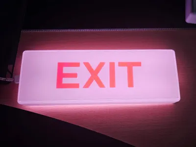 Aircraft EXIT Sign