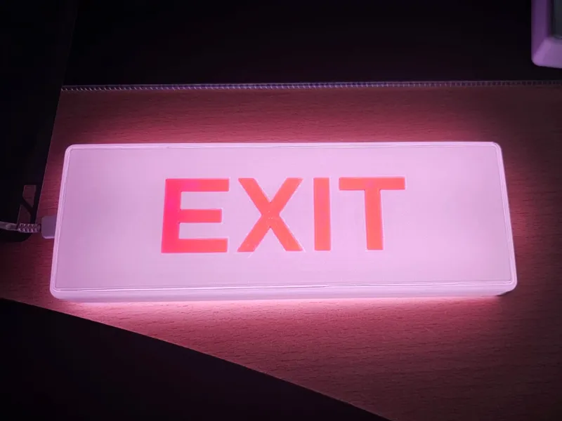 Aircraft EXIT Sign