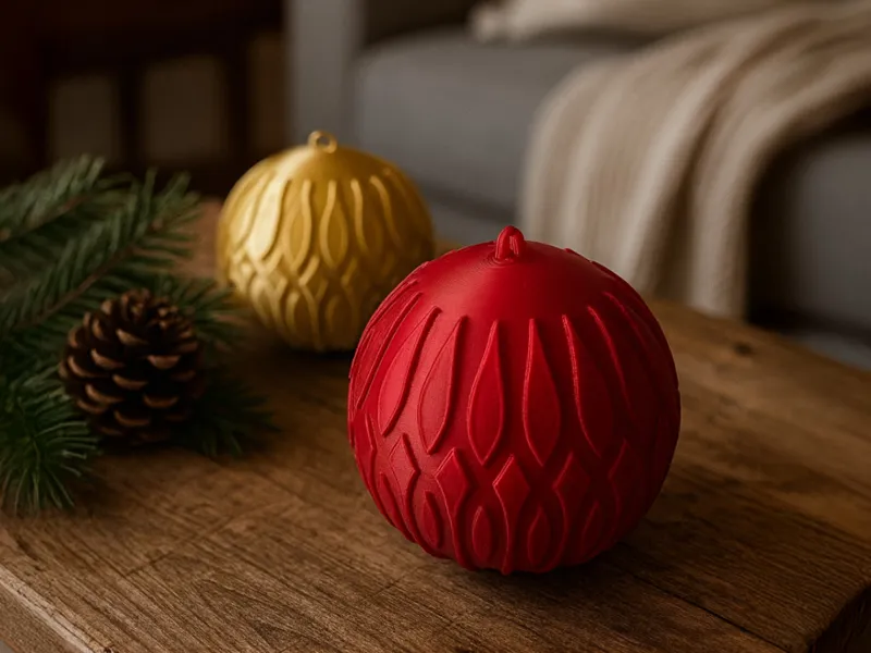 Modern Christmas Baubles - Teardrop Ornament