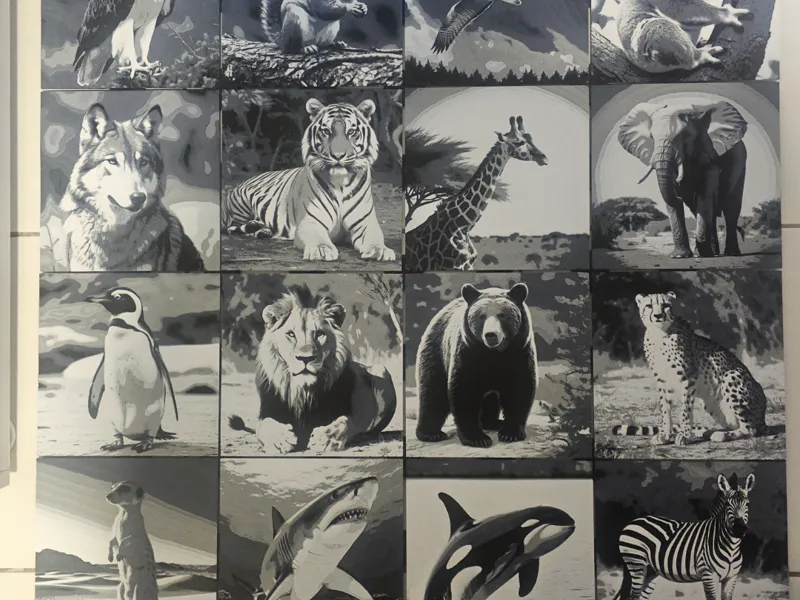 Wildlife Collage Wildtiere Teil 2