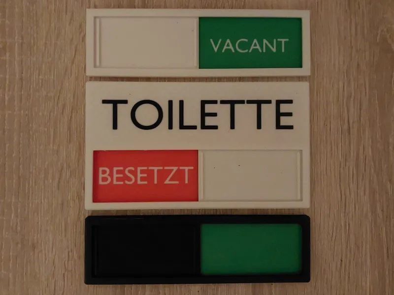 Schiebeschild mit Rohling/ Sliding sign with blank