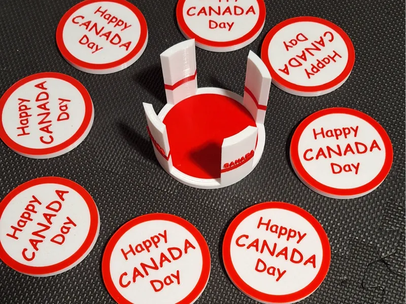 Canada Day Coasters