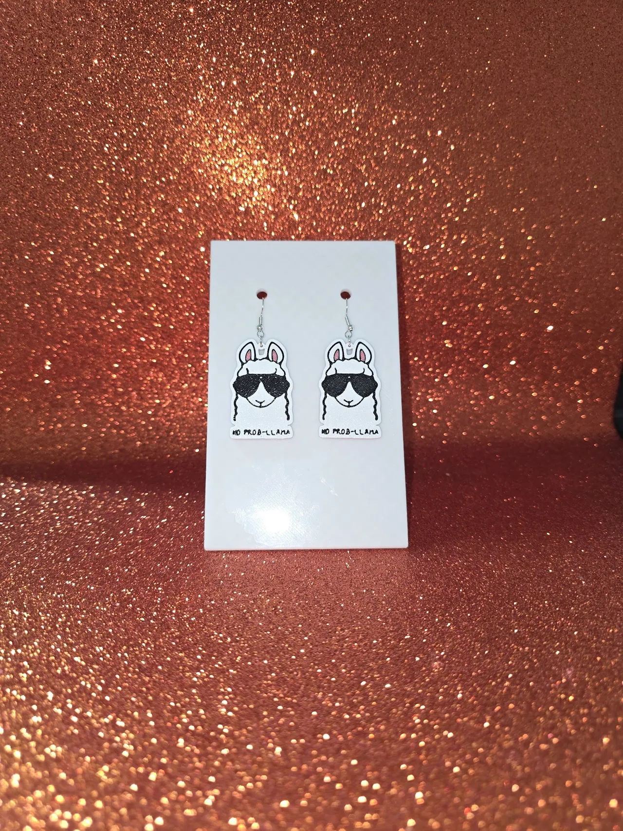 No prob-llama earrings view 2