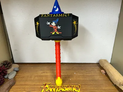 Mickey Sorcerer Thor Hammer
