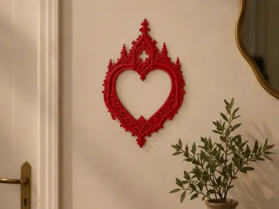 Gothic Heart Wall Frame – Romantic Wall Décor 