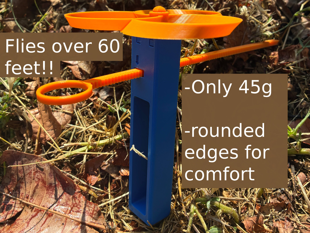 Fun, strong, high flying pull copter toy V2