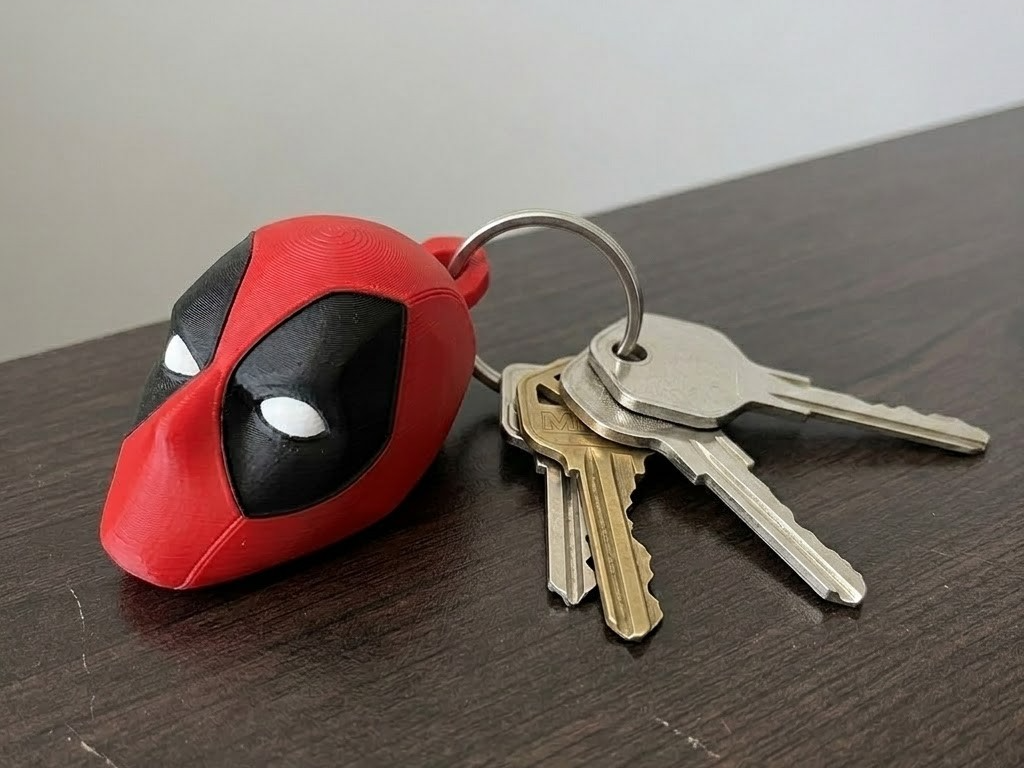 Deadpool Head Keychain