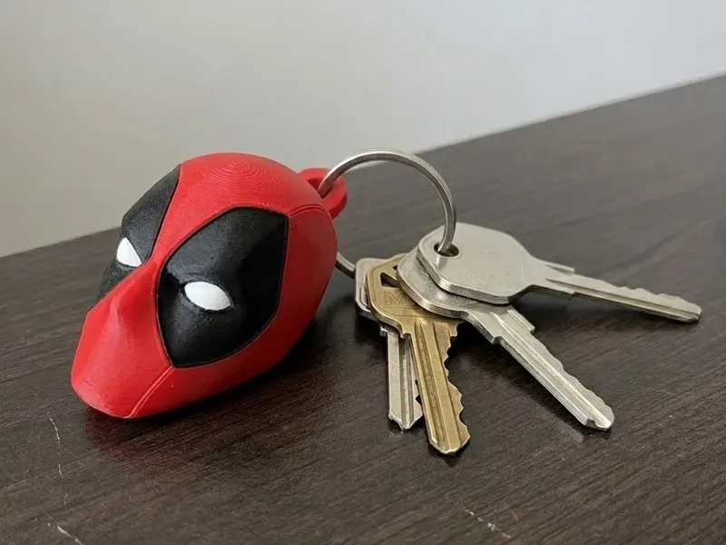Deadpool Head Keychain