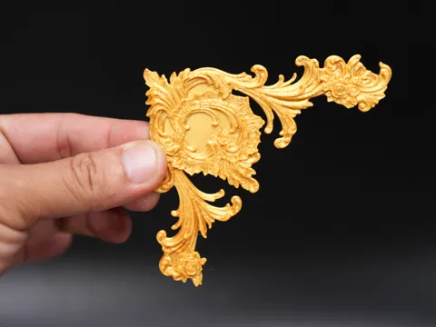 Marco decorativo: Classic Frame Corner Scrollwork Ornament Applique — referencia de MakerWorld