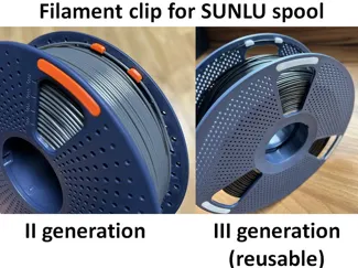 Filament clip for II and III gen. of SUNLU spool