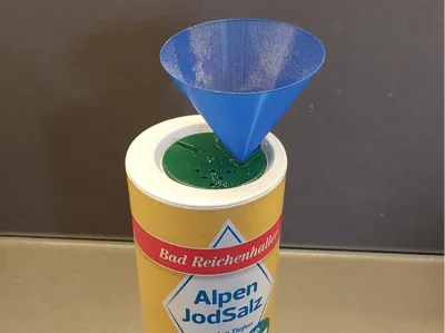 Salt shaker funnel