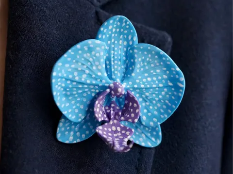 Modelo para impresión 3D: Broche Orquídea infinita — referencia de MakerWorld