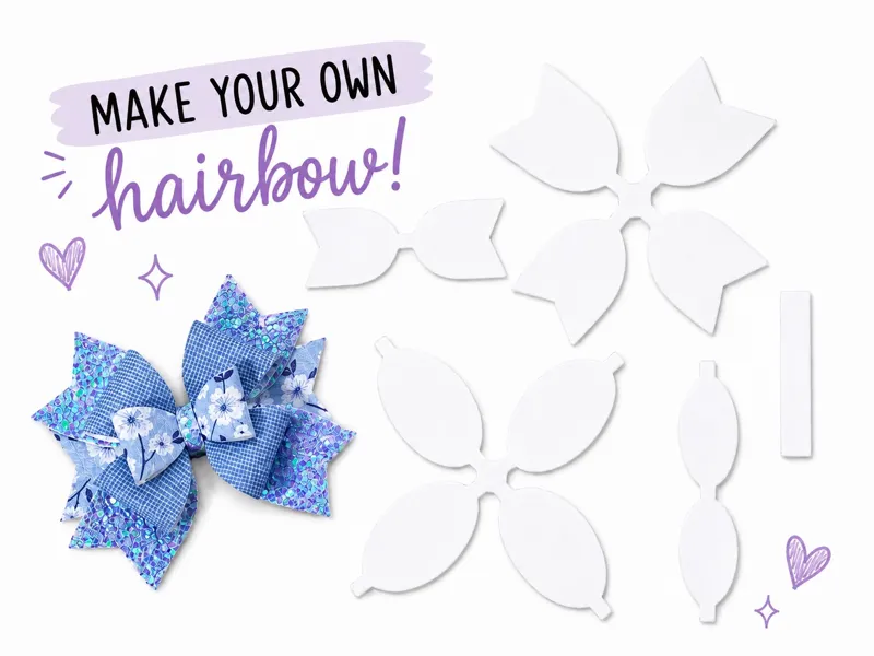 Layered Flower Bow Template | DIY 