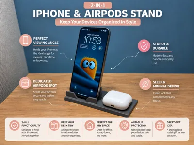 iPhone and Airpods stand 