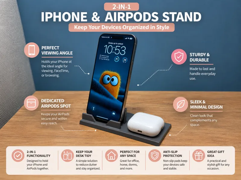 iPhone and Airpods stand 