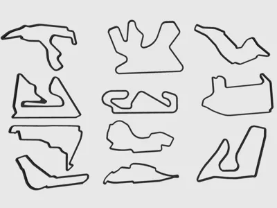F1 Racetrack Cookie Cutter Collection