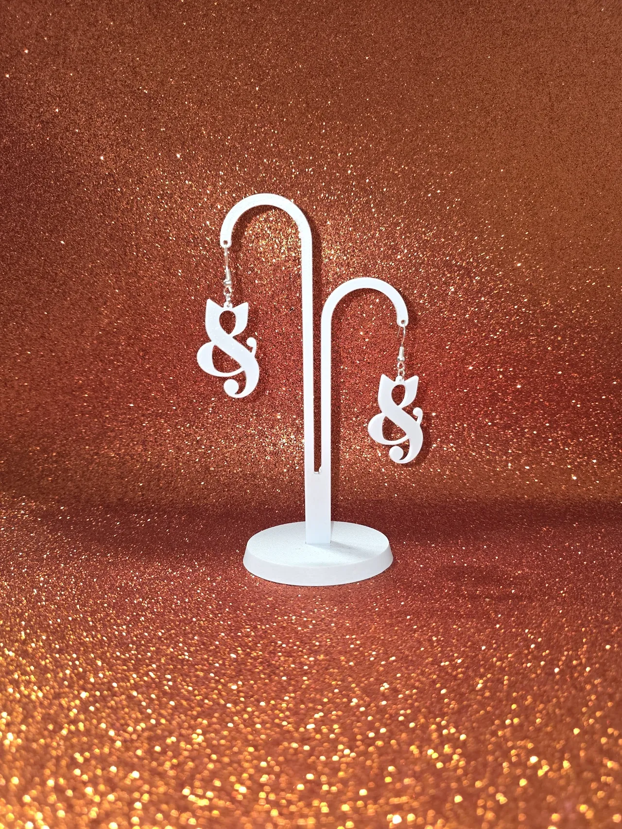 G for Italian cat earrings view 3