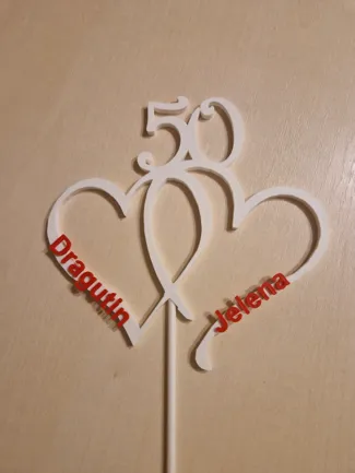 50 years cake topper