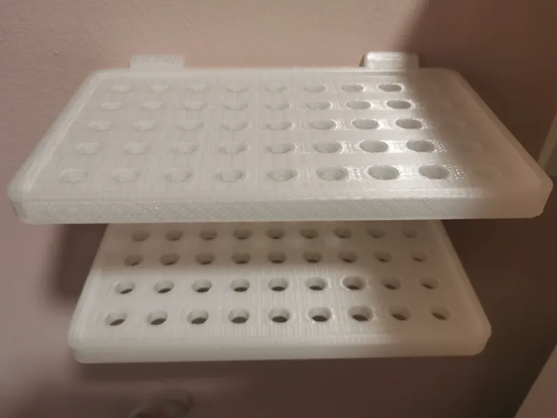 Minishelf with two racks for gadgets