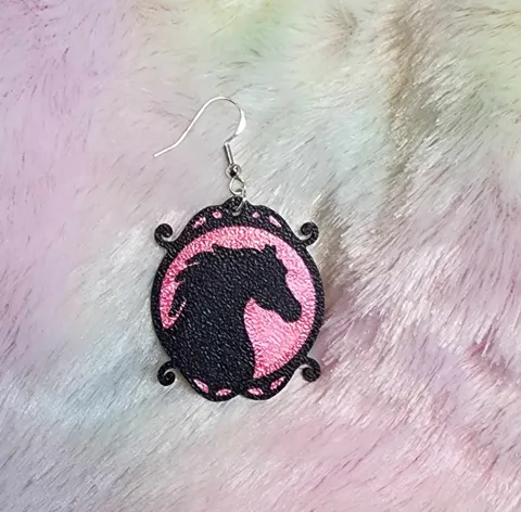 Horse Silhouette Earrings view 2