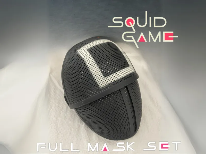 Full Squid Game Guards Mask Set