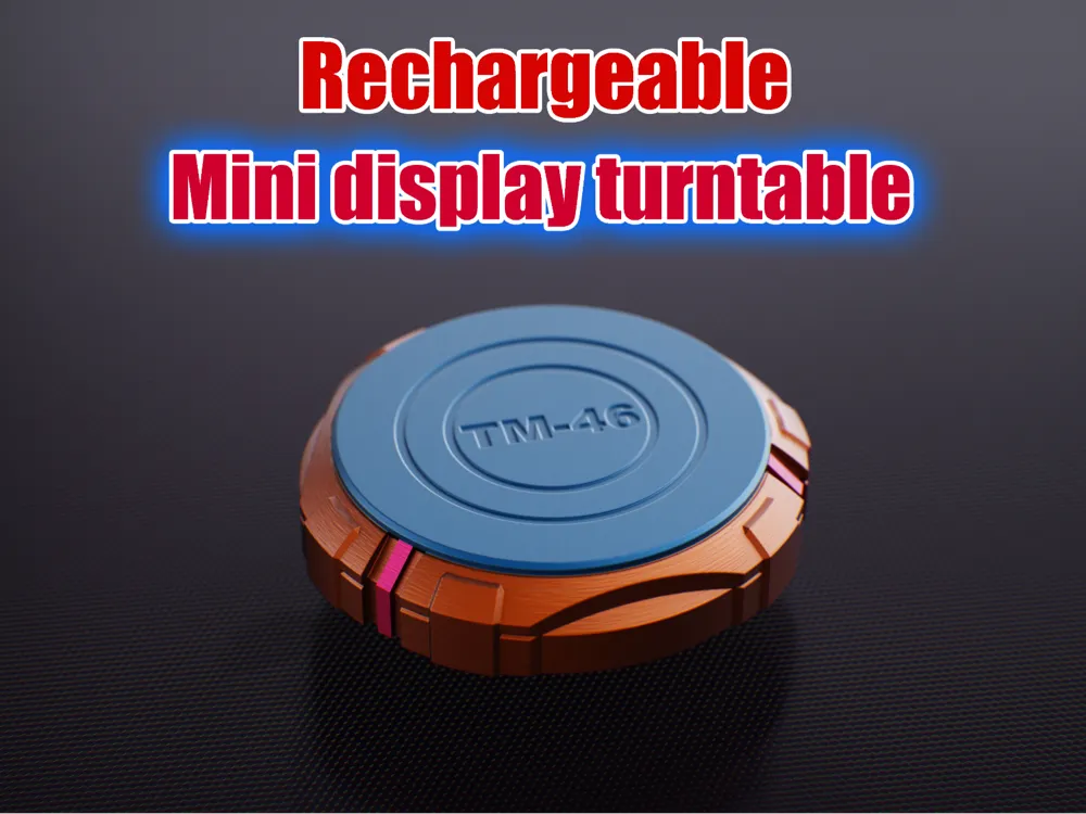 Rechargeable Mini Display turntable by 上进的up主 MakerWorld: Download Free ...