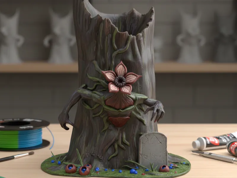 Demogorgon Stump Vase & Pen Holder-Stranger Things