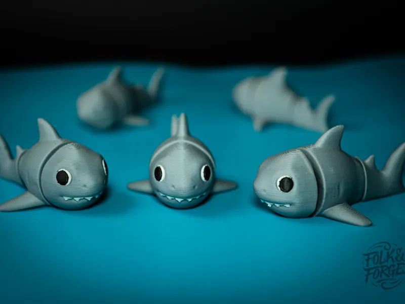 Baby Derpy Shark, Wiggly Print in Place Toy