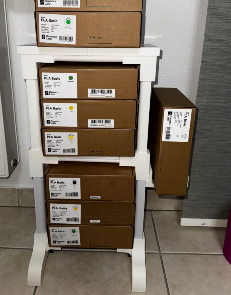 filment spool box shelf reduced space